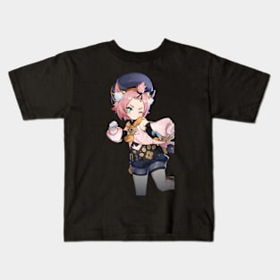 genshin impact cat Kids T-Shirt